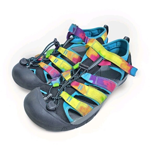 Keen Newport H2 Sandals Big Kid's s Size 7 Tie Dye Rainbow Hiking Outdoor - Picture 1 of 10